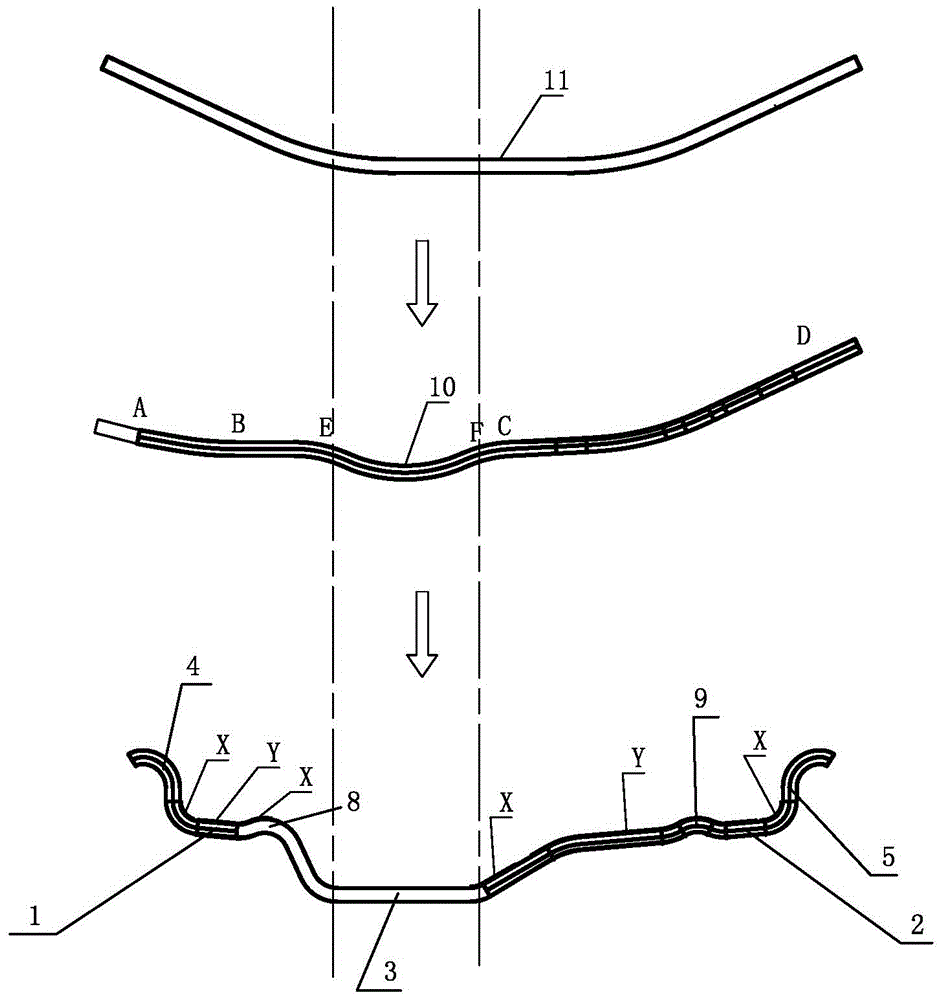 Machining method for rim blank for spinning rim