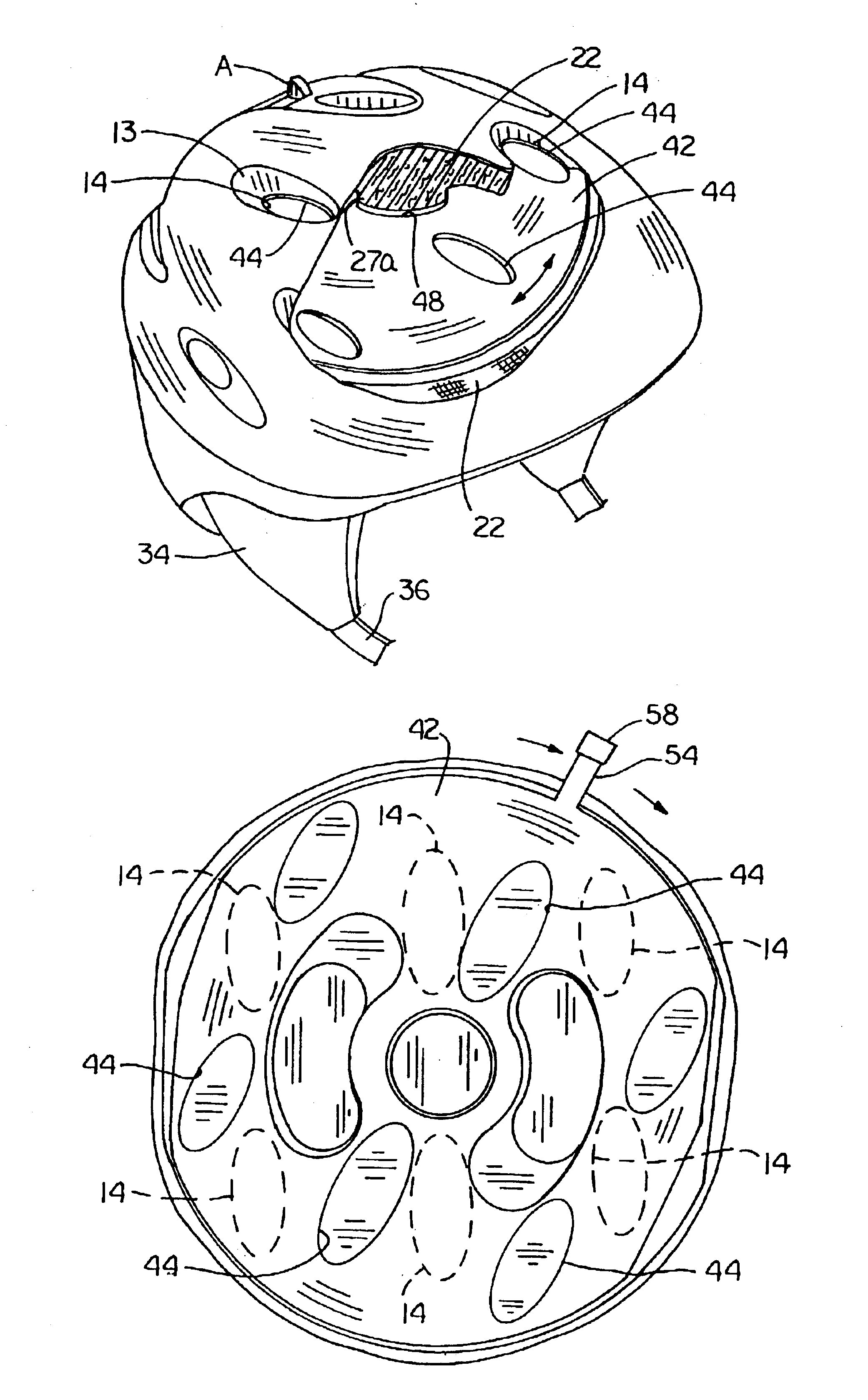 Sports helmet with adjustable ventilation