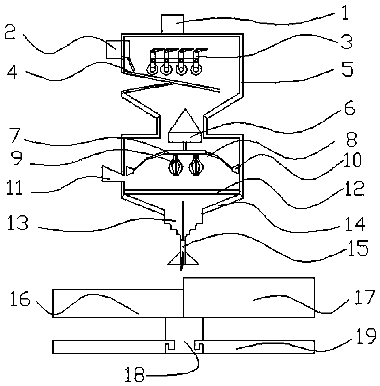 Device for feeding rabbits with feed