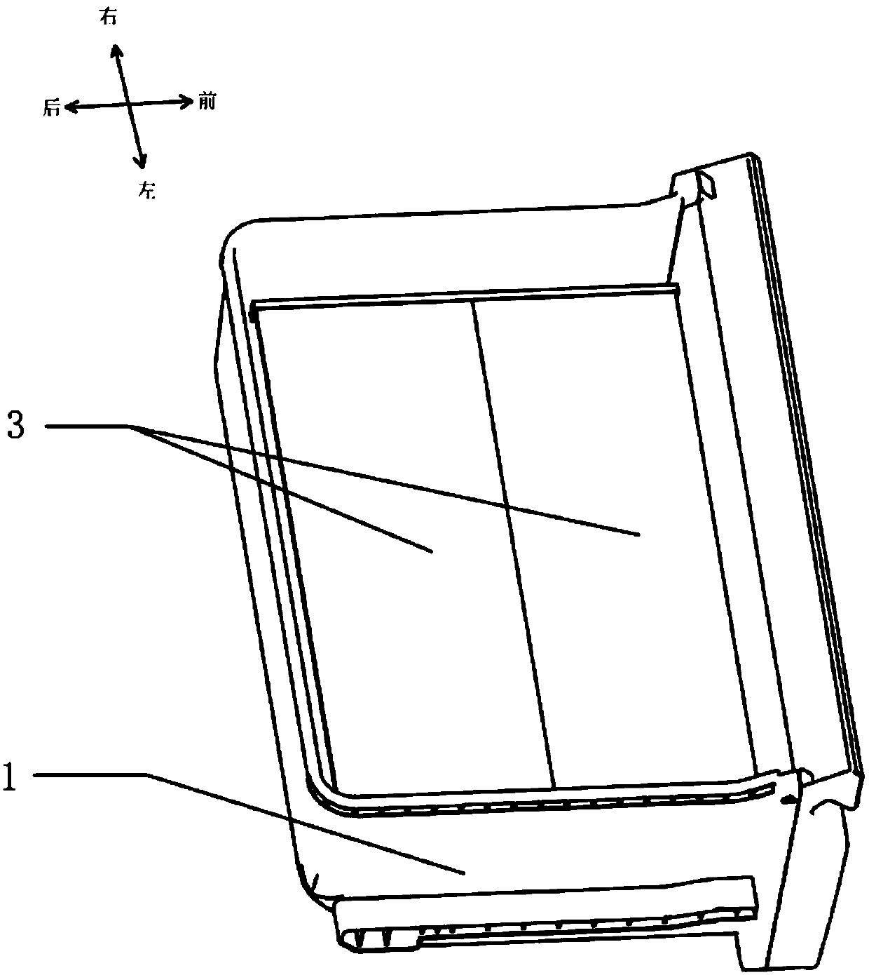 A drawer with a slidable shelf and a storage device having the same