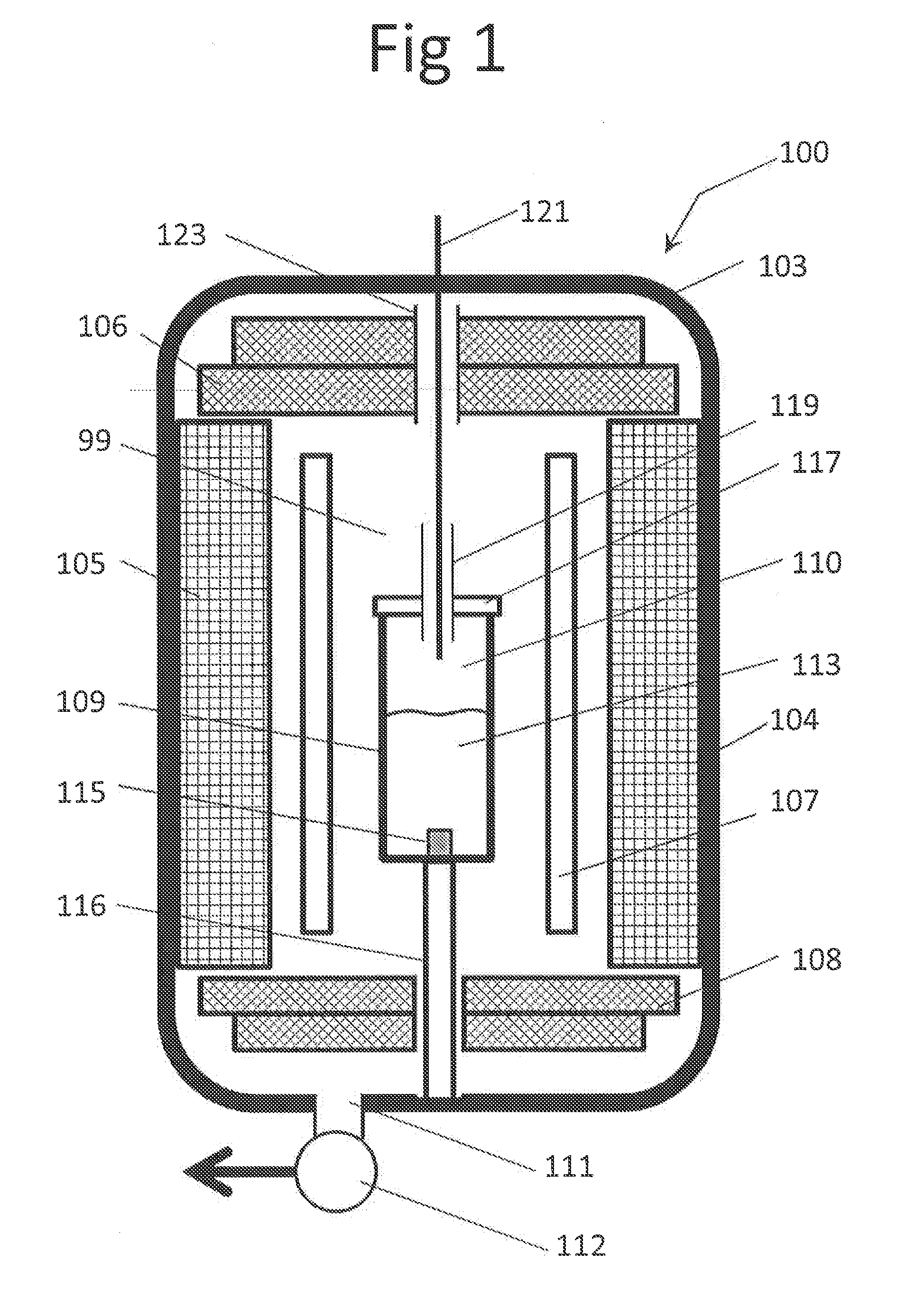 Furnance employing components for use with graphite hot zone