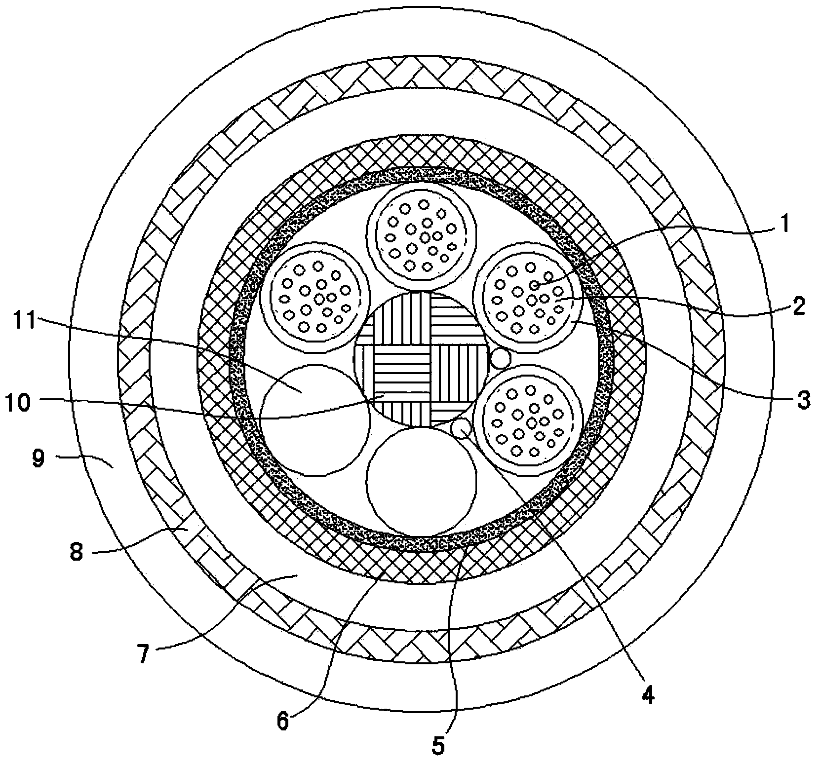 Highly flame-retardant and fire-retardant cable