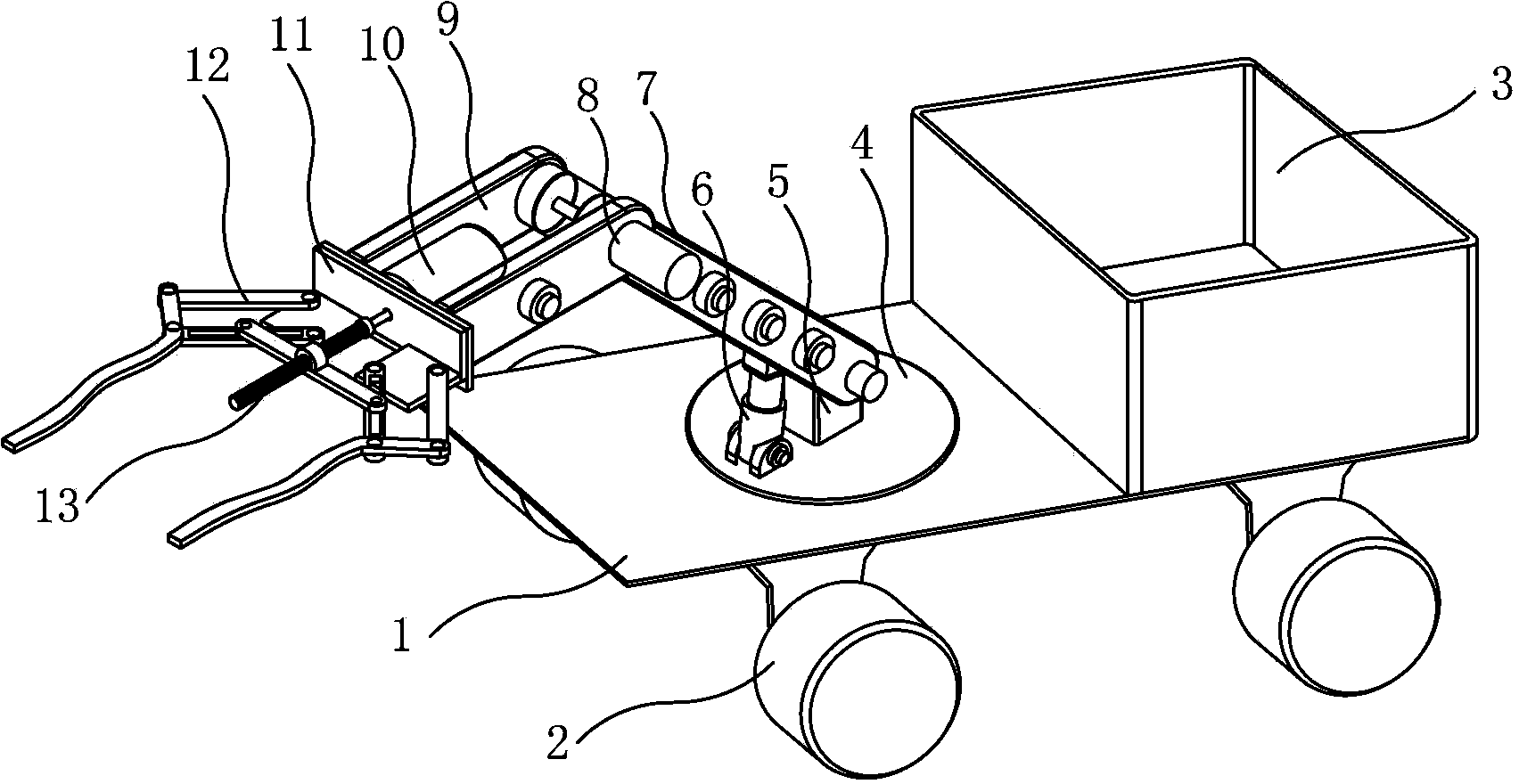 Automatic garbage collection vehicle