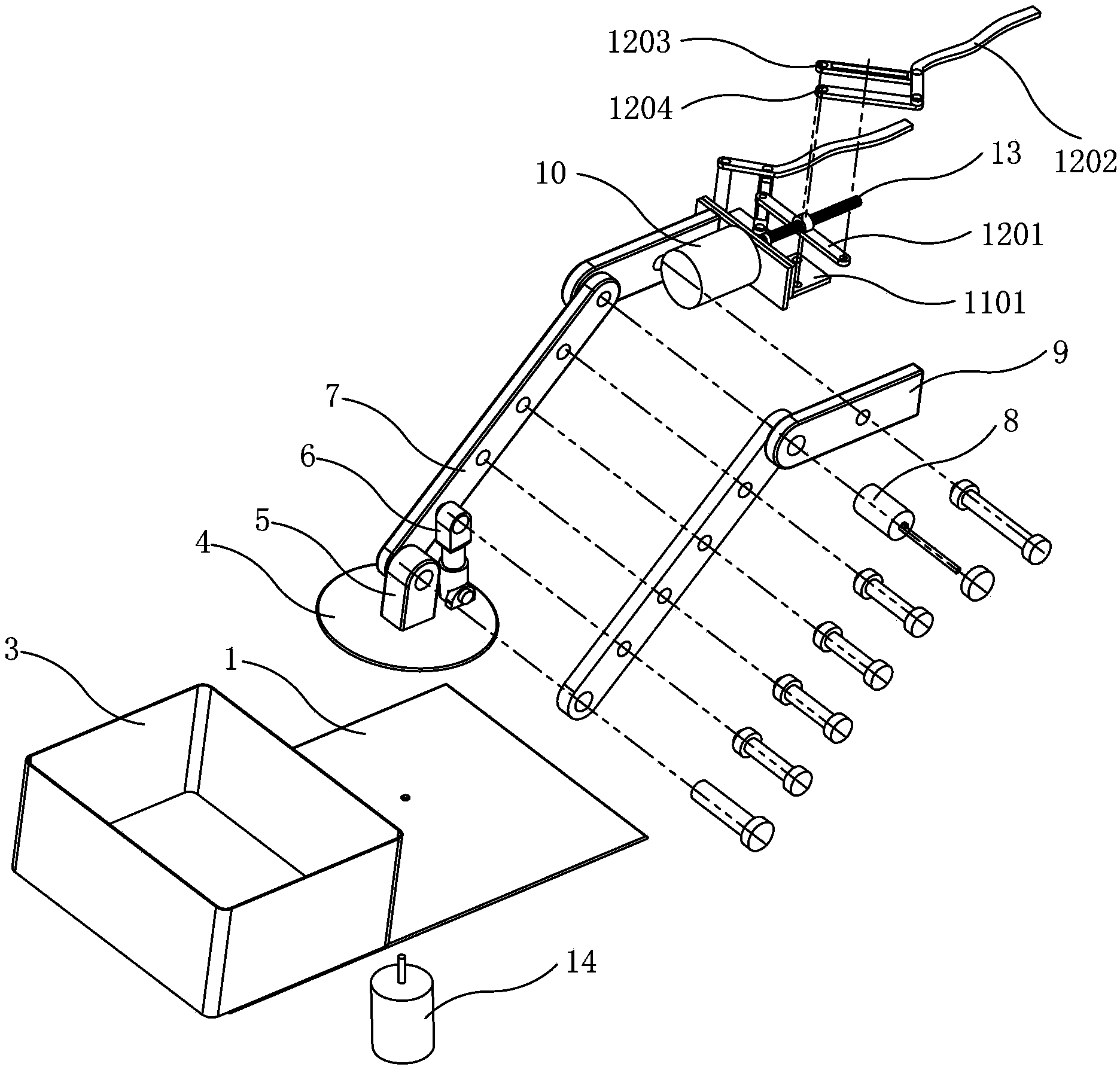 Automatic garbage collection vehicle