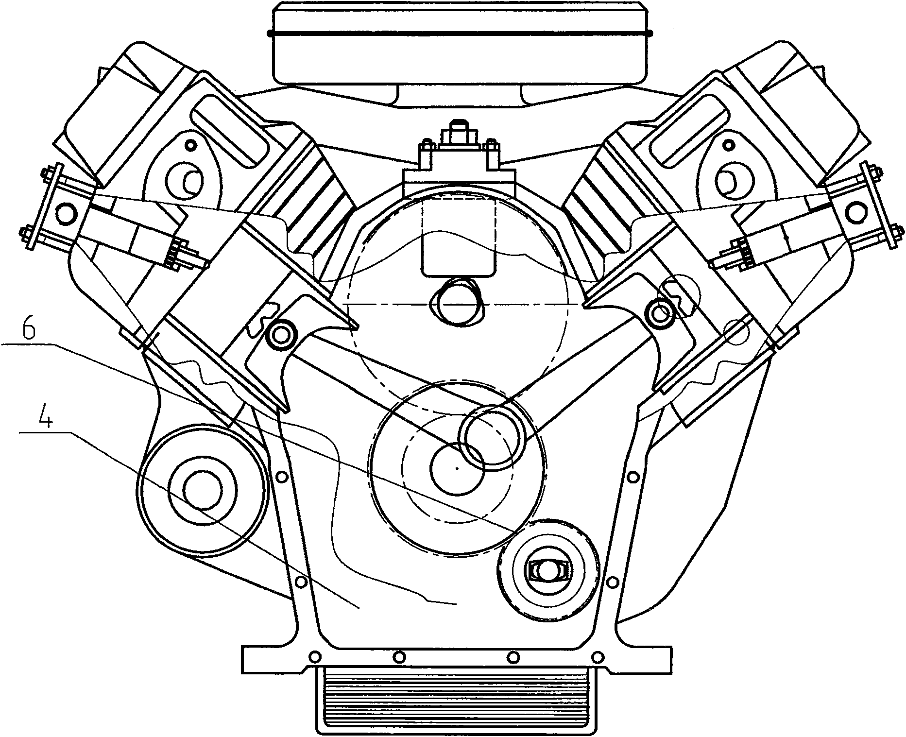 Double cylinder wind cooling diesel