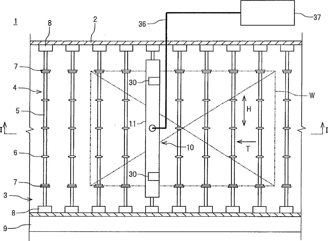 Nozzle device and substrate processing device with nozzle device