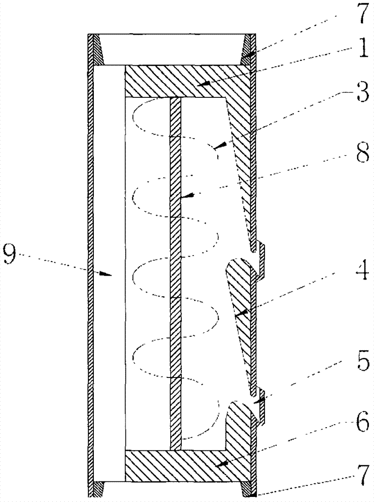 Single-side rotational flow speed-increasing tool for drilling fluid of deep well drilling bottom