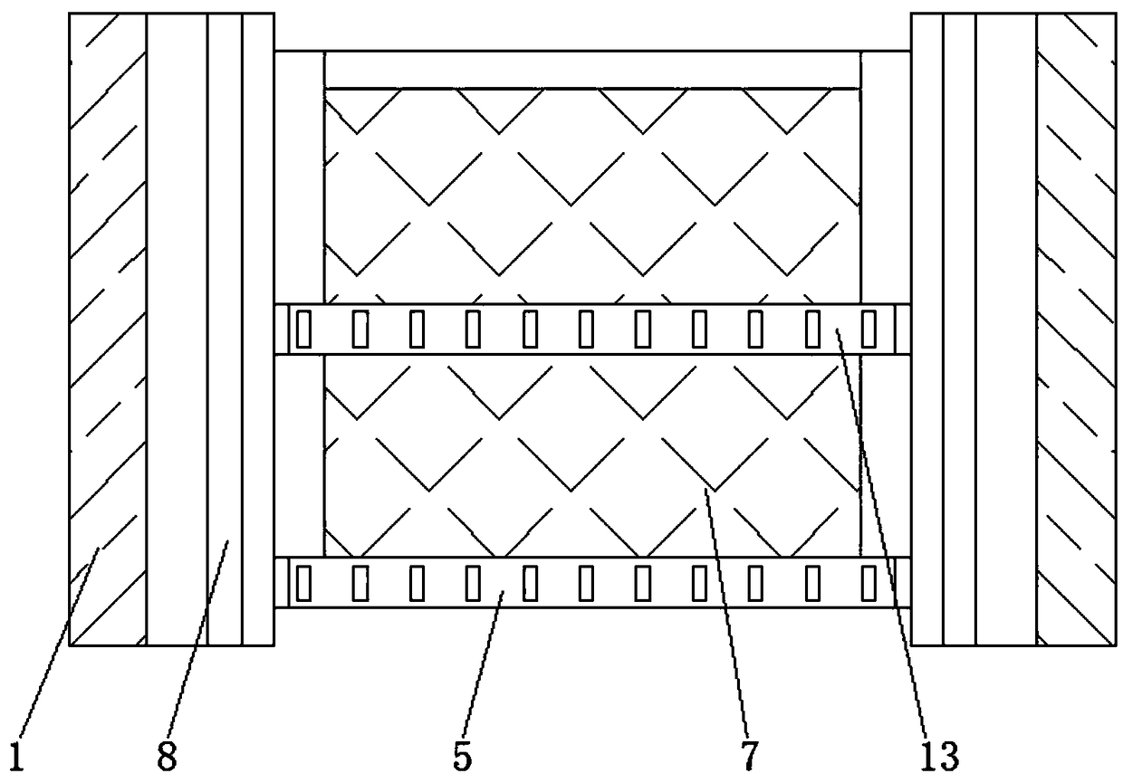 Pollution treatment device which possesses double barriers and is used for ecological interception