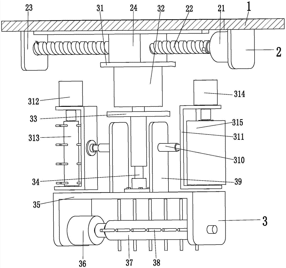 Automatic clearing equipment for step type escalator partition parts