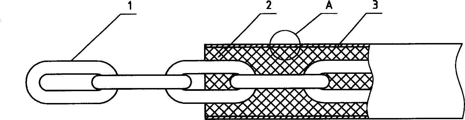 Elevator balance compensating chain and manufacturing method thereof