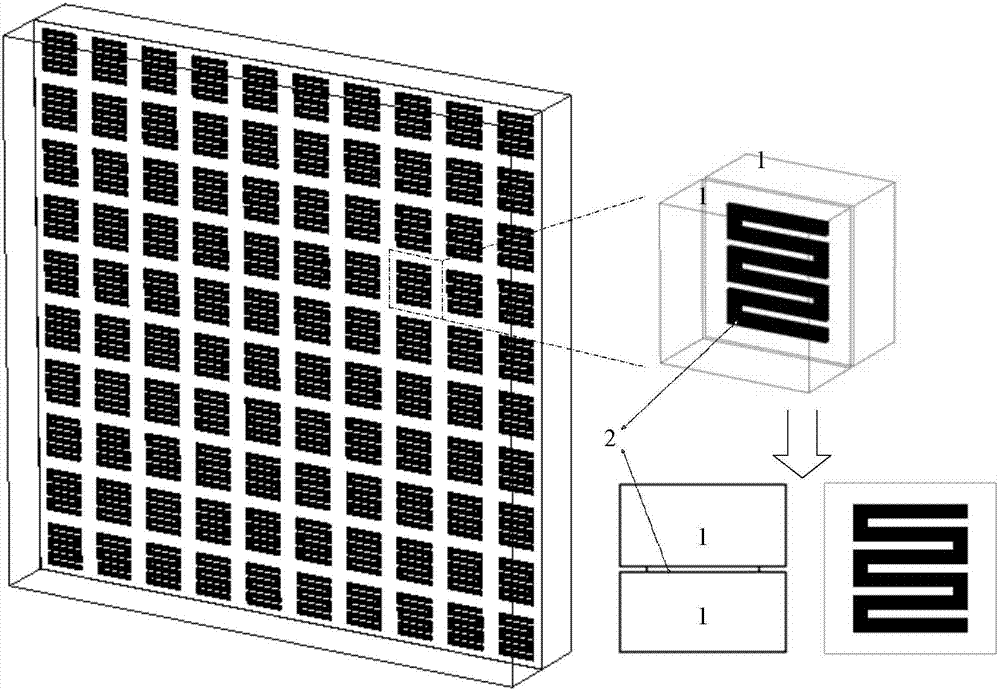 Bi-waveband high-wave-transmittance metasurface