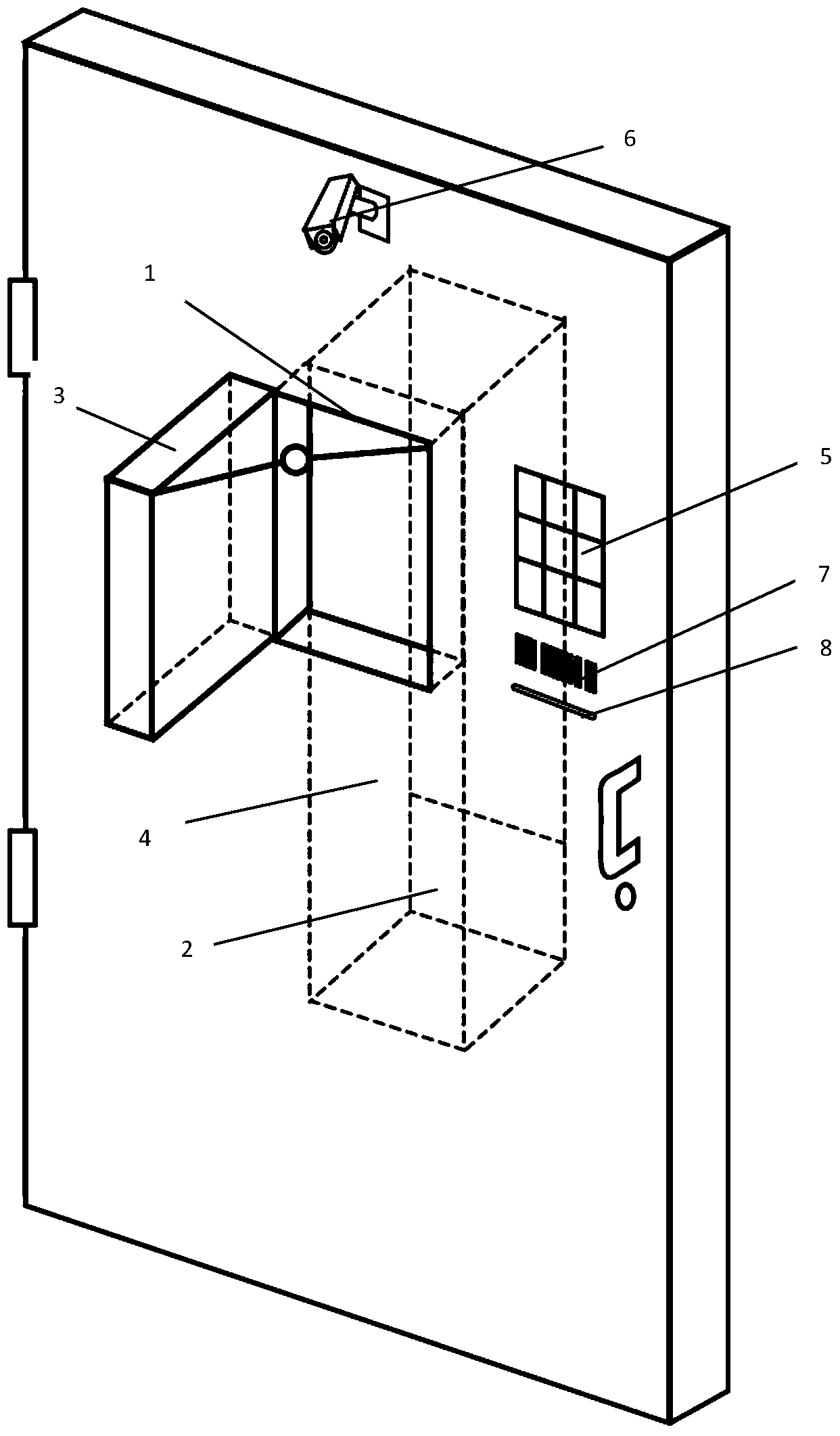 Entrance door provided with intelligent IOT (Internet of Things) terminal