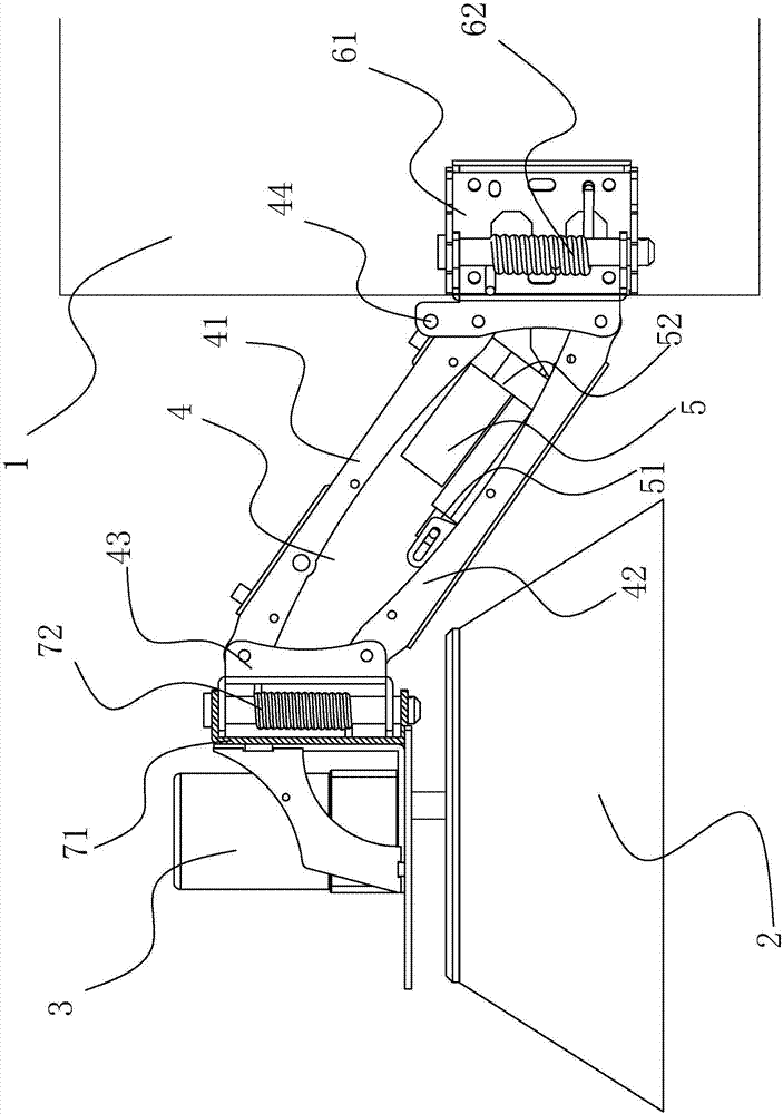 Mechanical arm structure for side brush of electric road sweeper