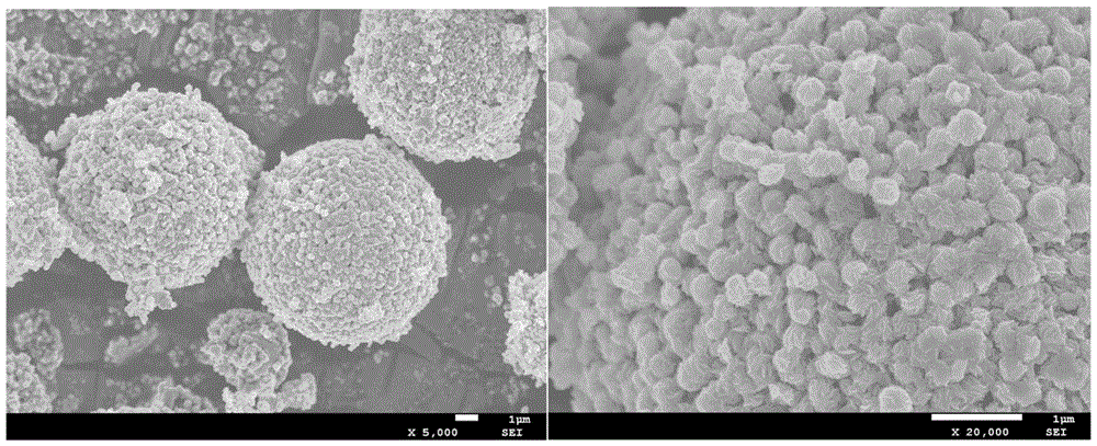 High-performance micro-nano multilevel-structure MoS2 material and preparation method and application thereof