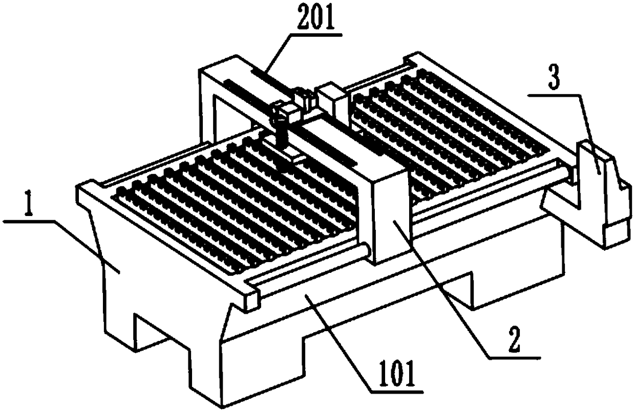 Numerically controlled laser cutting device