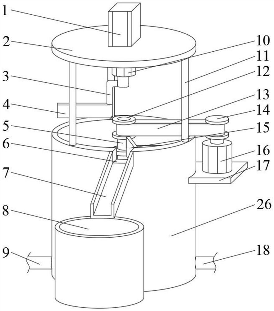 Oil-water separation device based on air floatation method