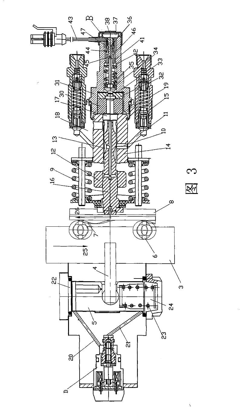 Electric control VE dispensing pump for directly measuring advance angle by inductance type transducer