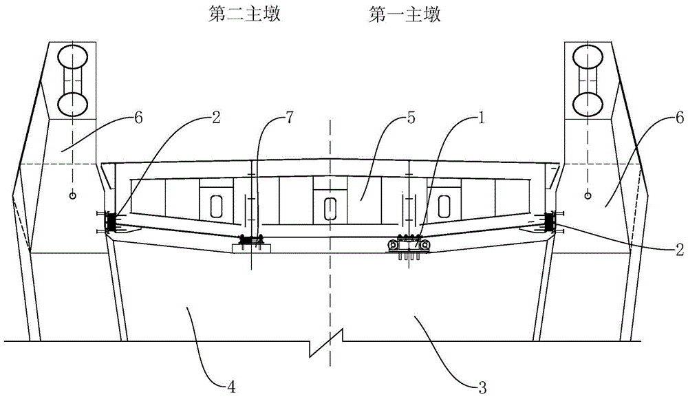 Lateral elastic limit, longitudinal hydraulic fuse damping combined bearing system