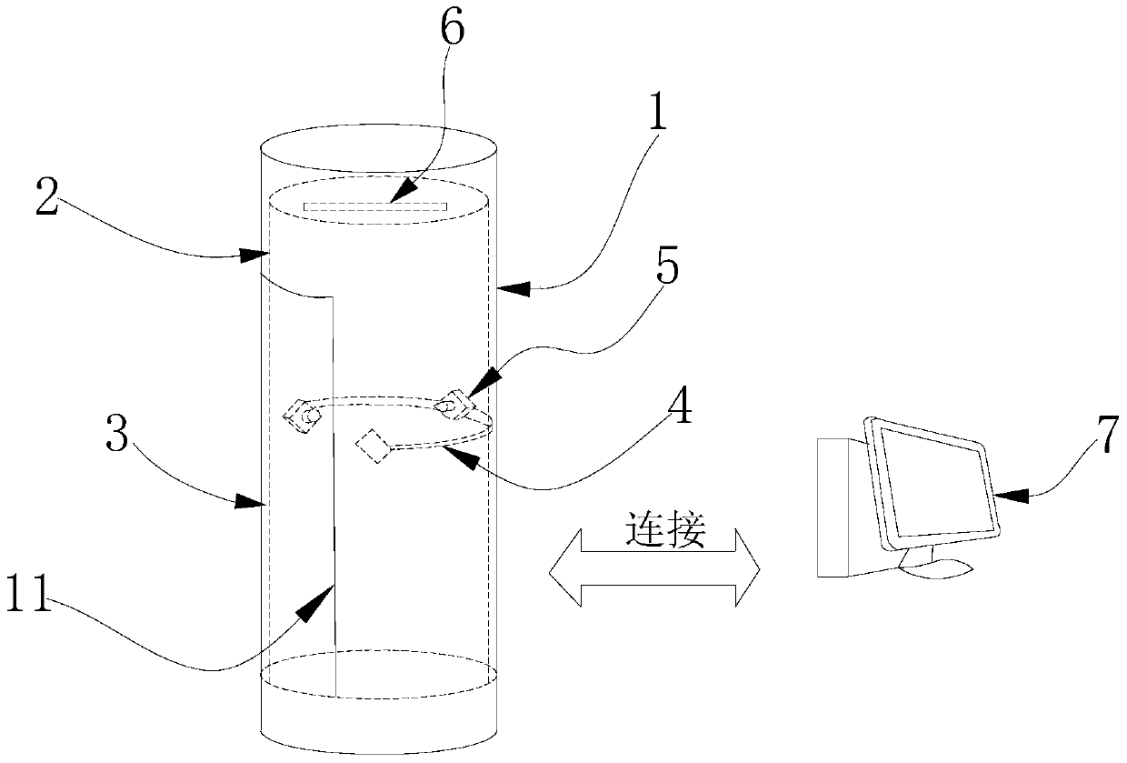 A medical nuclide imaging system and imaging method based on photosensitive tights