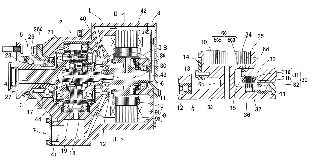 In-wheel motor and in-wheel motor driving device