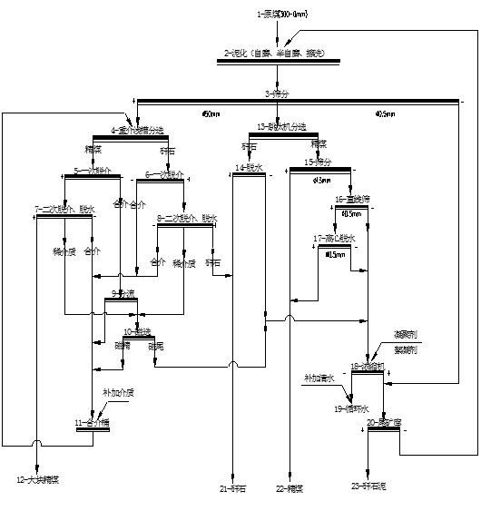 Process for washing and selecting high-ash, high-water easily-argillized lignite