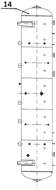 A converter flue gas high temperature cyclone dust removal waste heat boiler integrated device and method