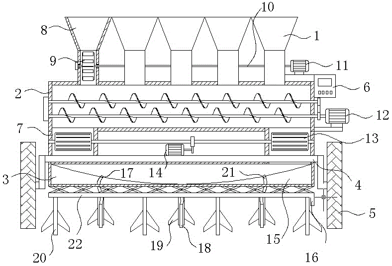 Movable type fertilizer distributor capable of preparing fertilizer automatically and continuously in field