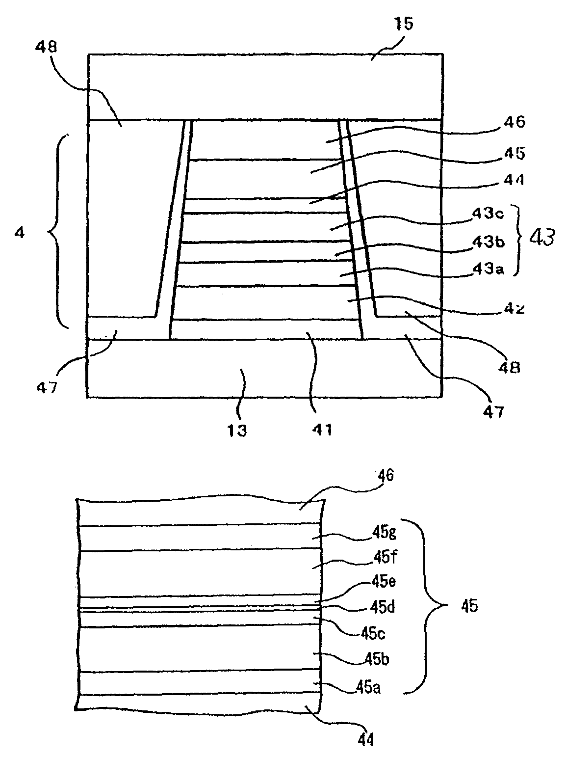 Magneto-resistance effect element including free layer having multilayer constitution including magnetic body mixed with element having 4F electrons