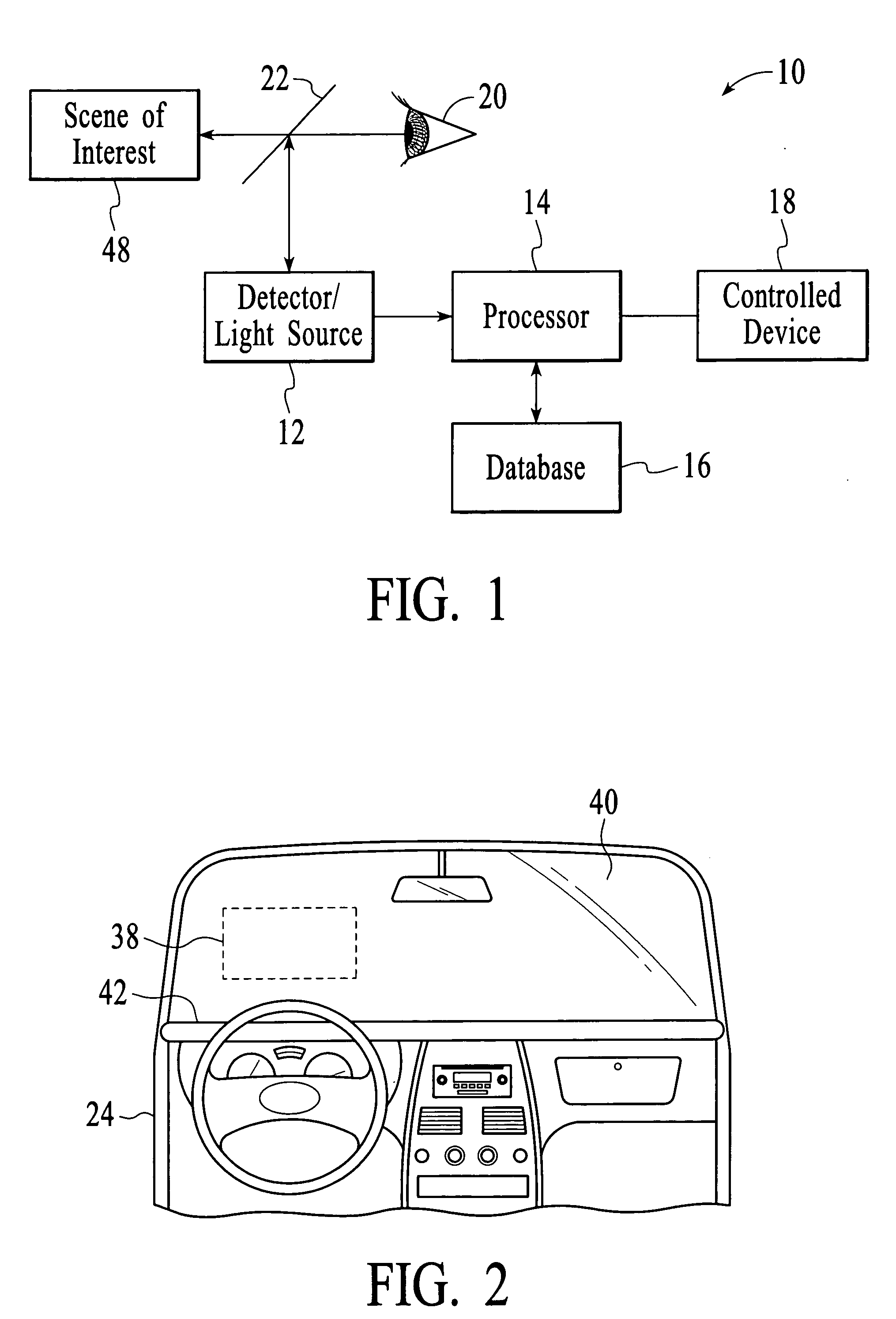 Wavelength selectivity enabling subject monitoring outside the subject's field of view