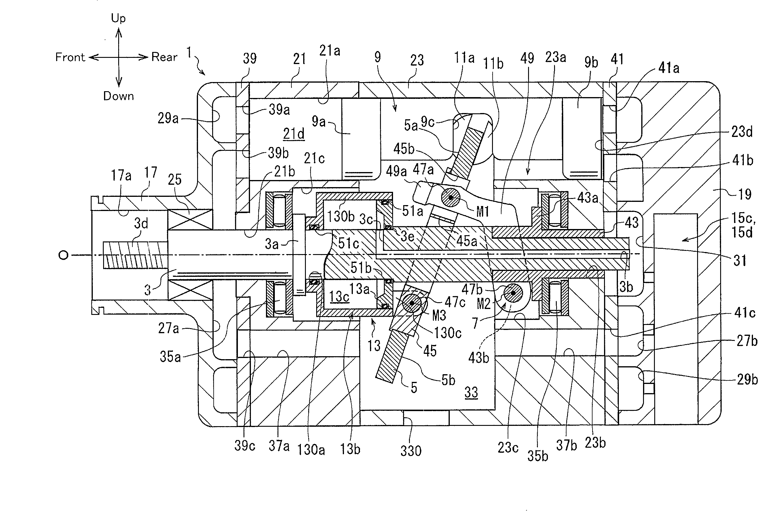 Variable displacement swash plate compressor