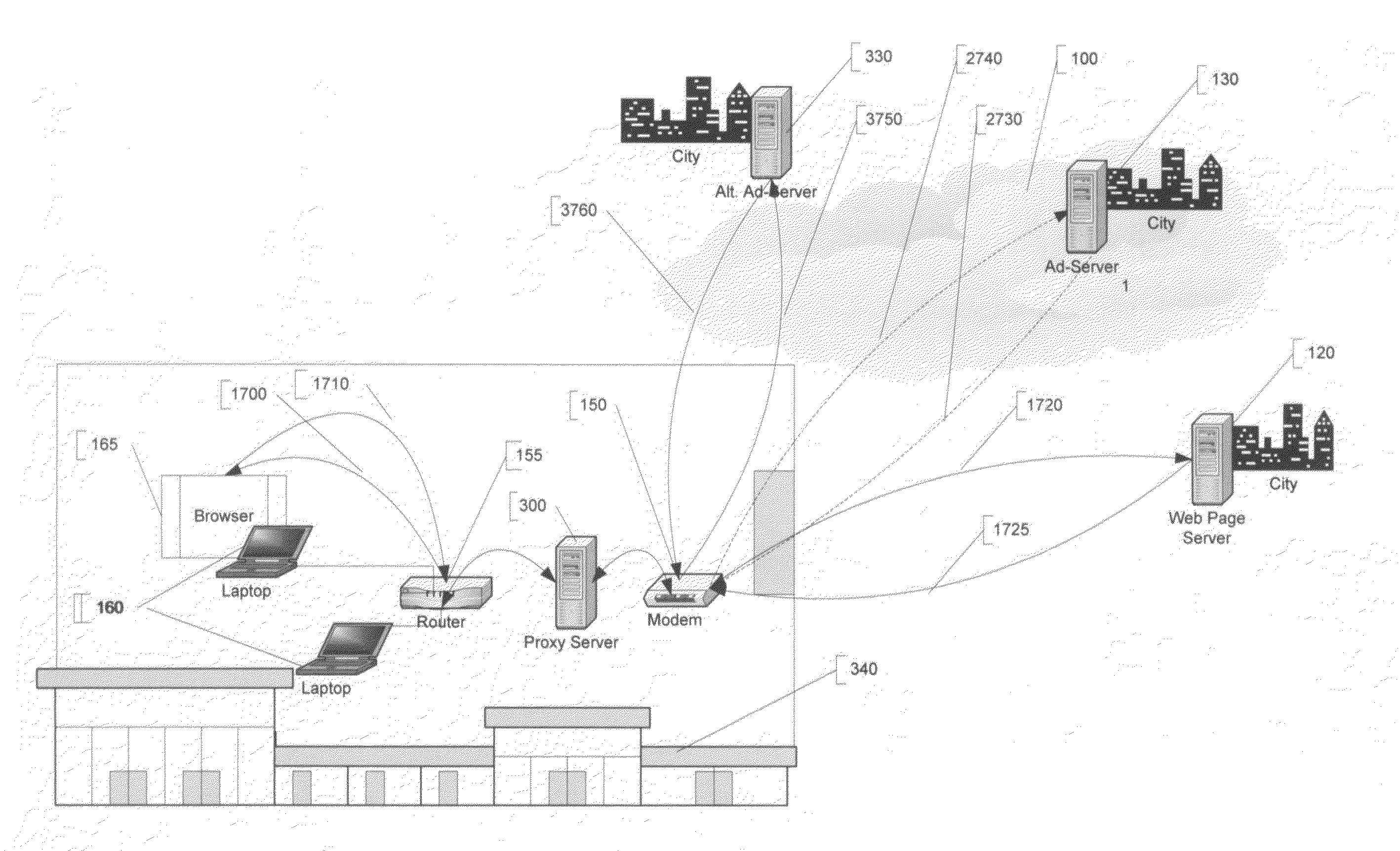 System and method using interpretation filters for commercial data insertion into mobile  computing devices