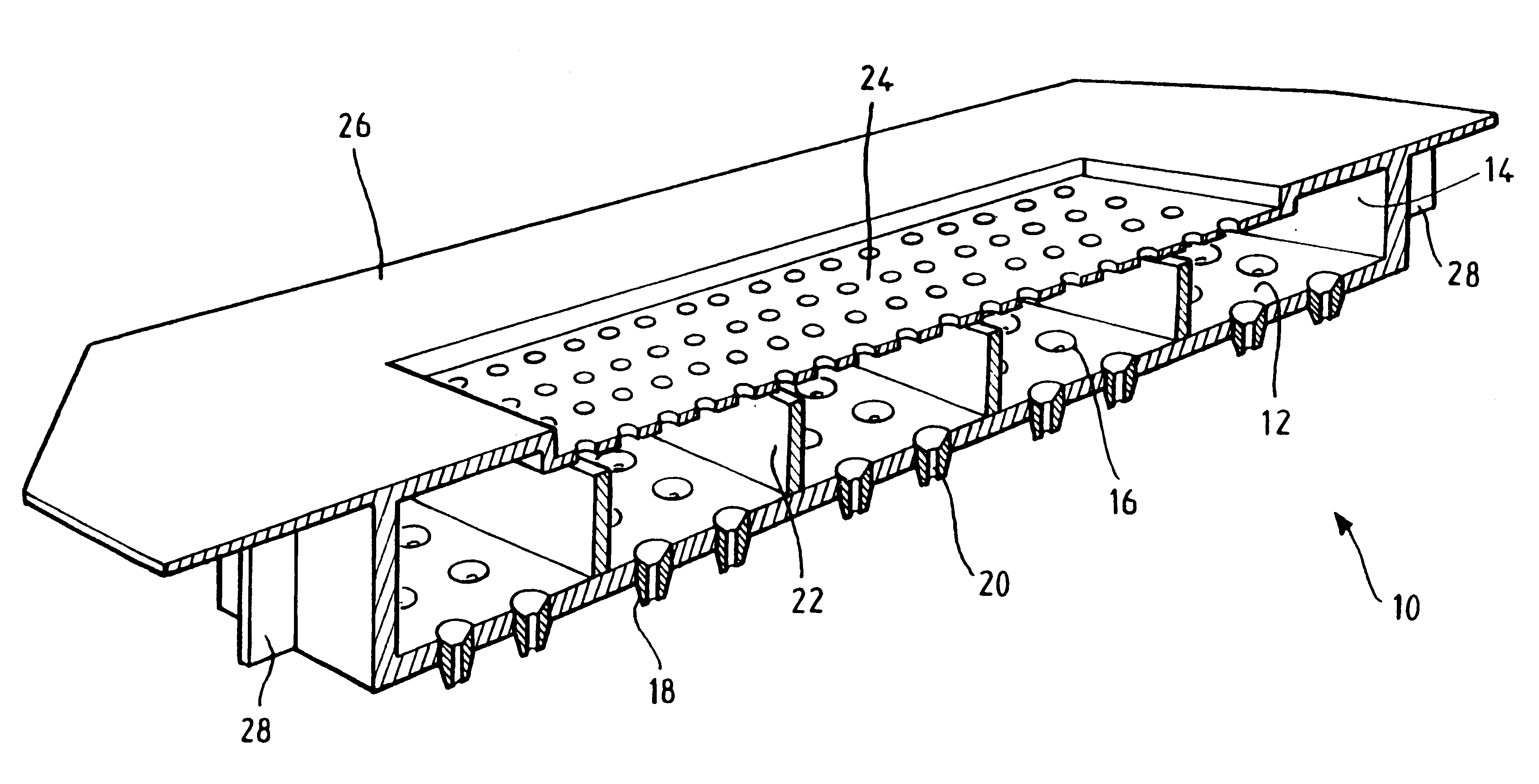 Bushing base with mounted nozzles