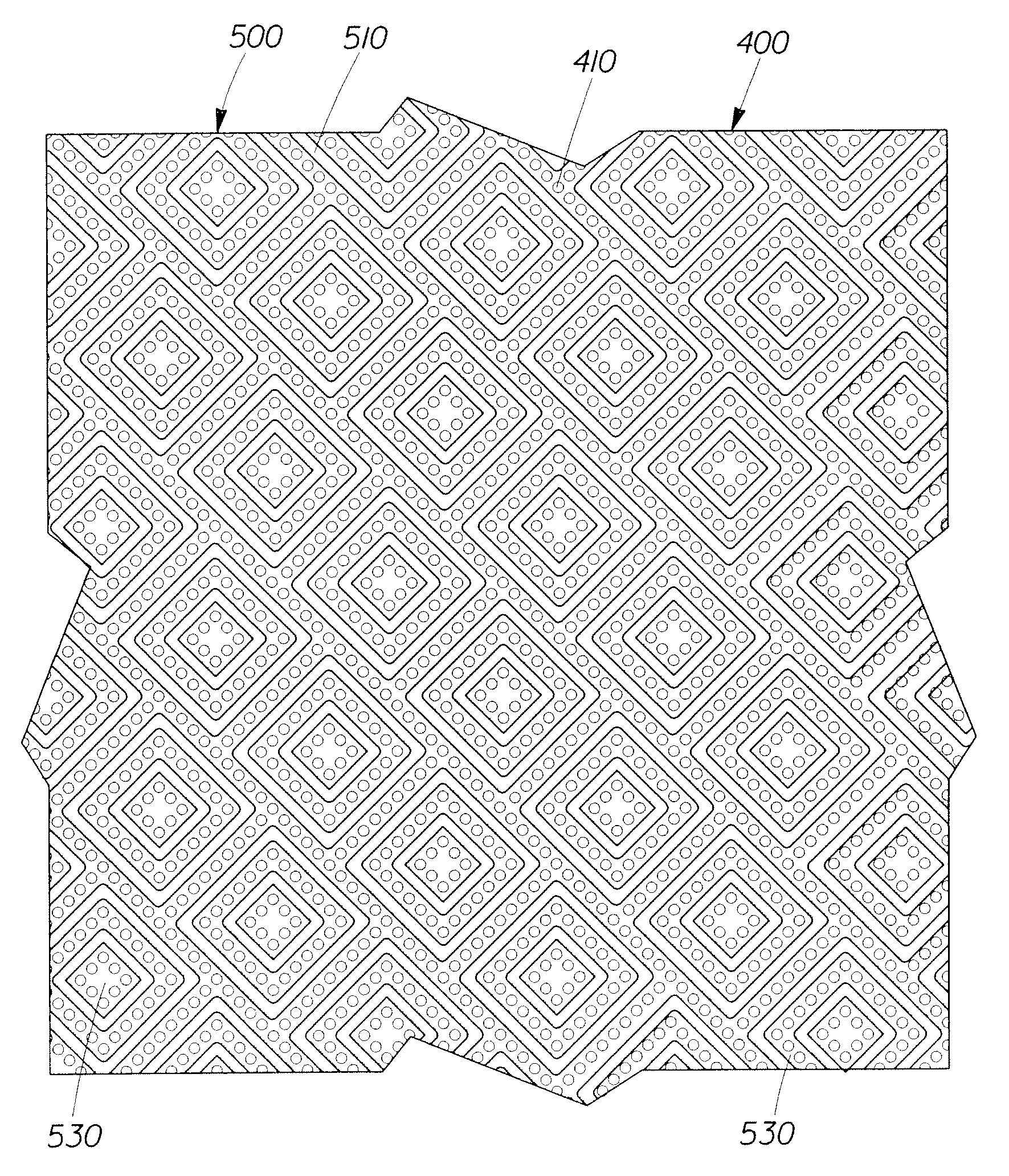 Embossing process including discrete and linear embossing elements