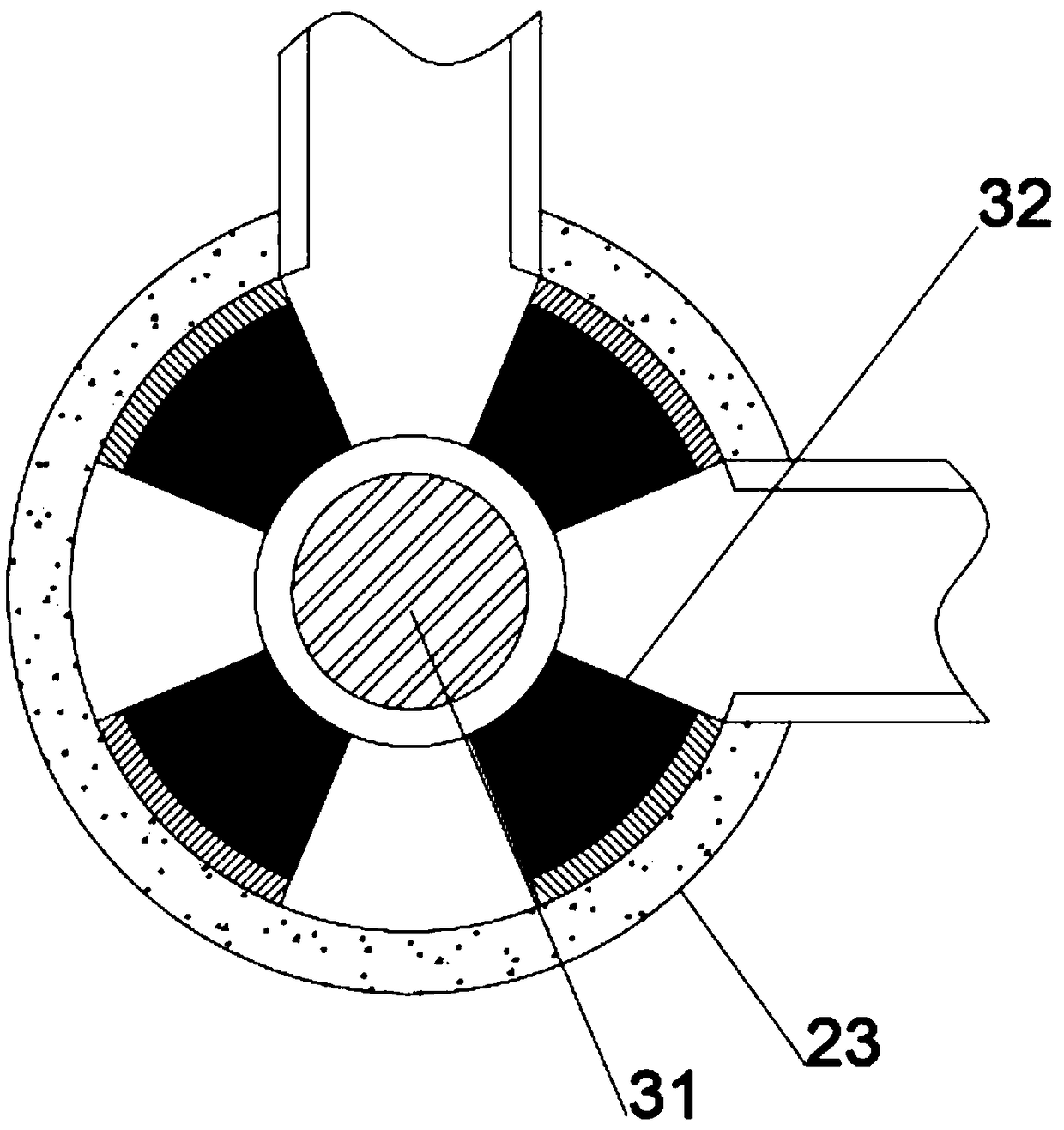 Partitioned saving type water supply heating device