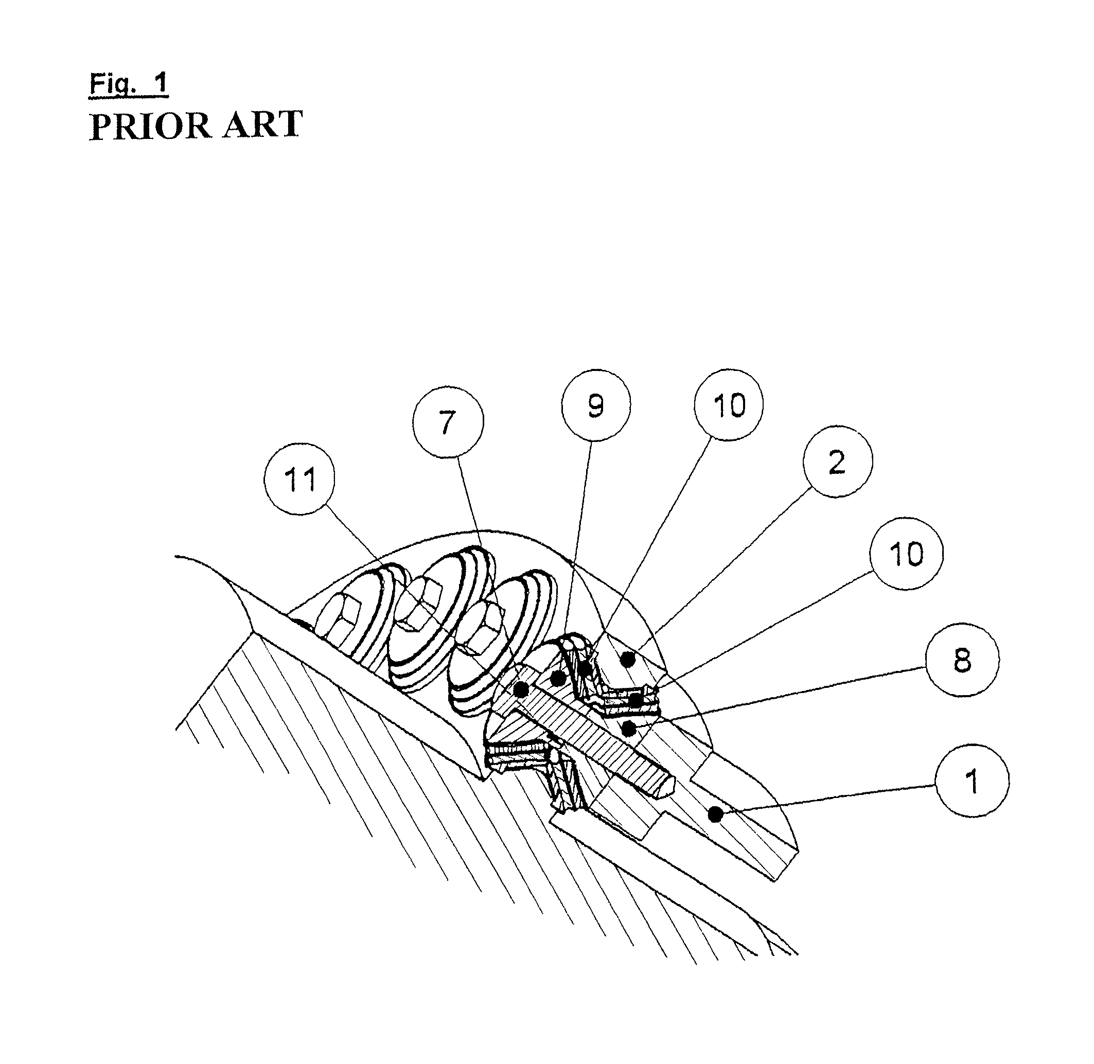 Asymmetrical mounting