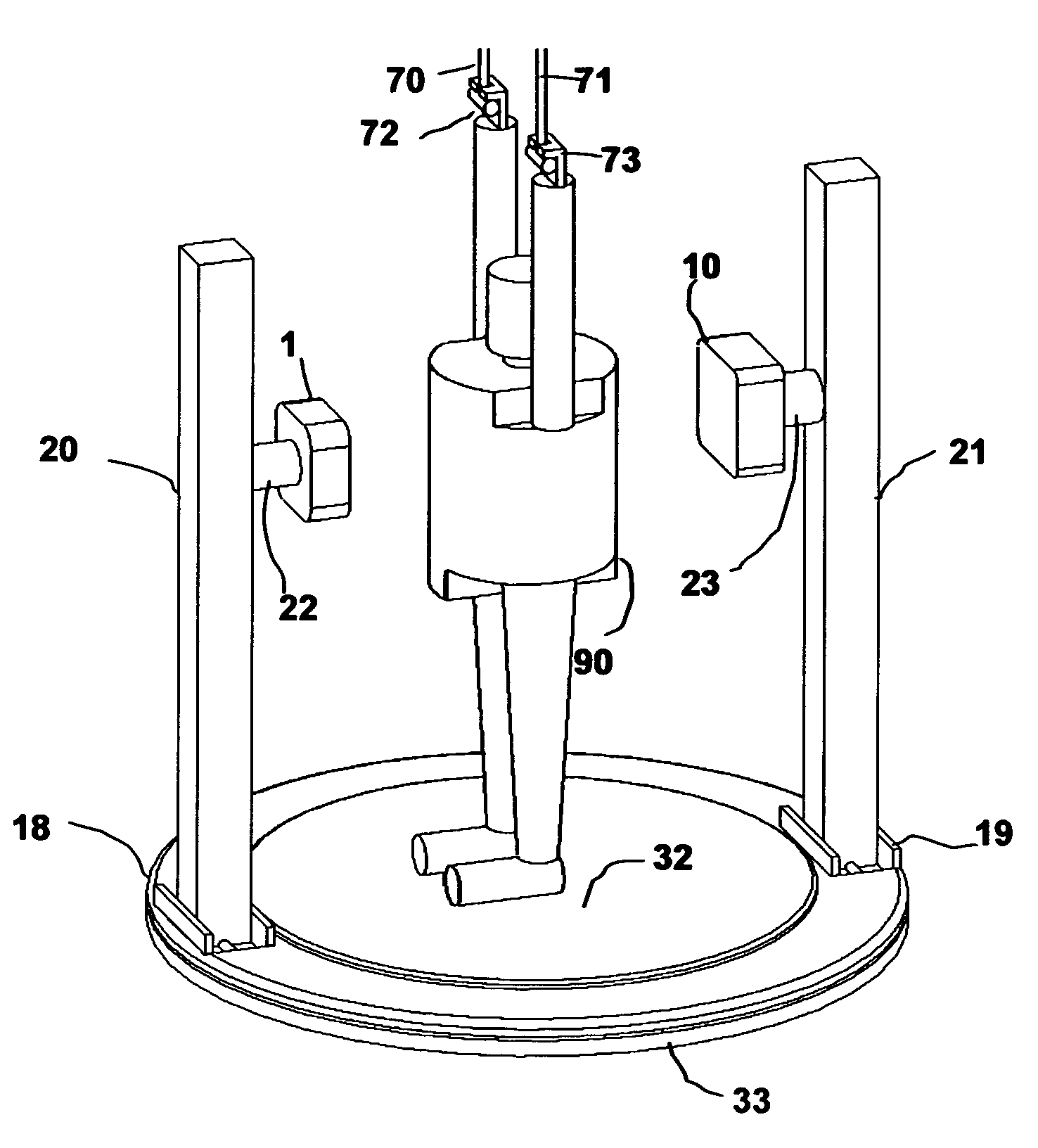 Upright CT scanner