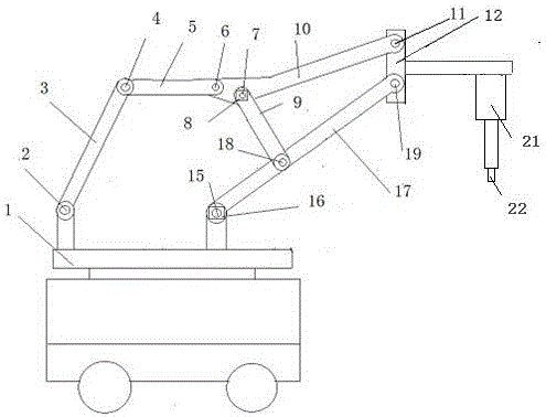 Servo motor driven variable degree-of-freedom connecting mechanism for simple oxygen-acetylene cutting machine