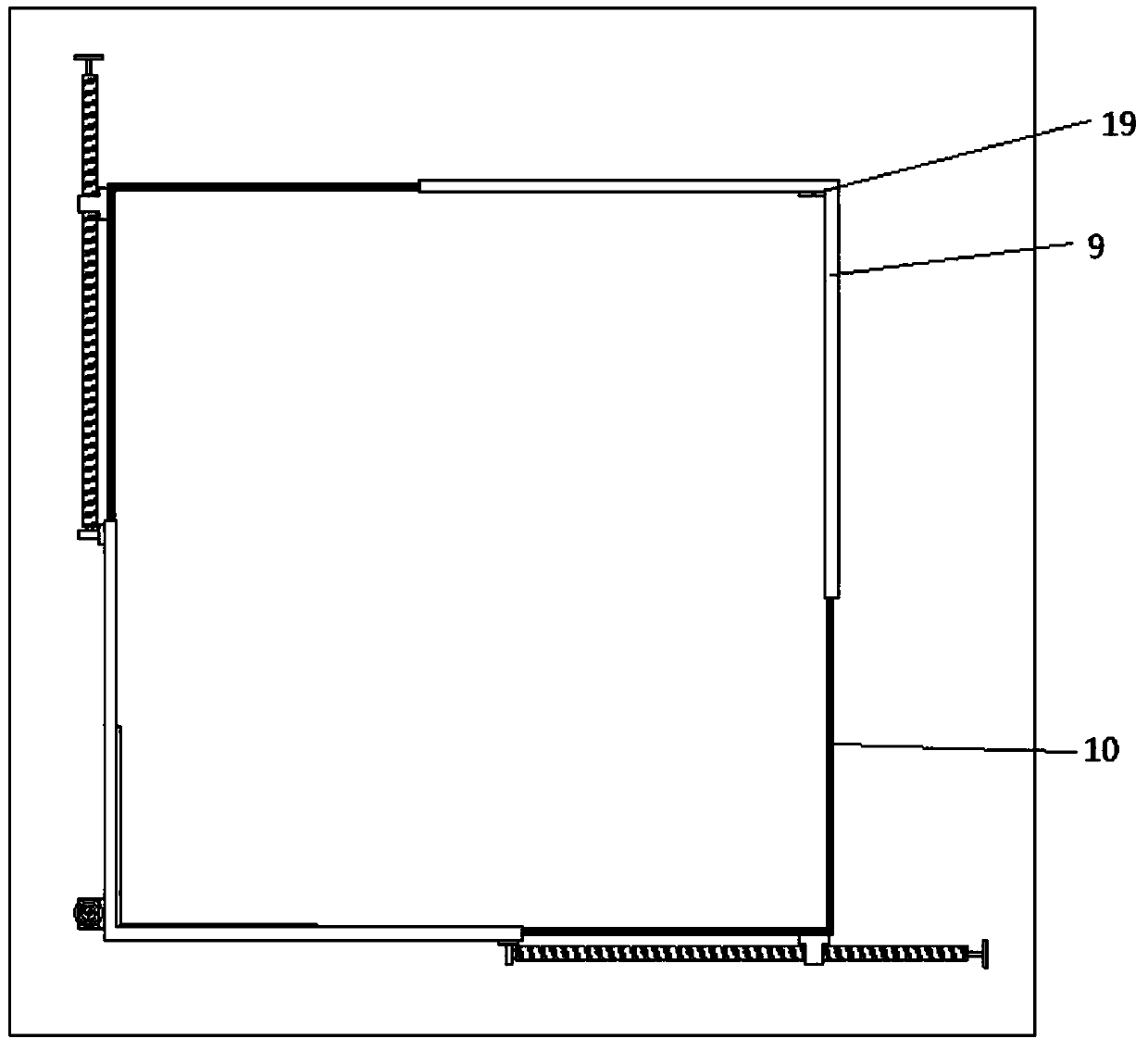 A three-direction variable heavy machine tool foundation model box with controllable boundary conditions