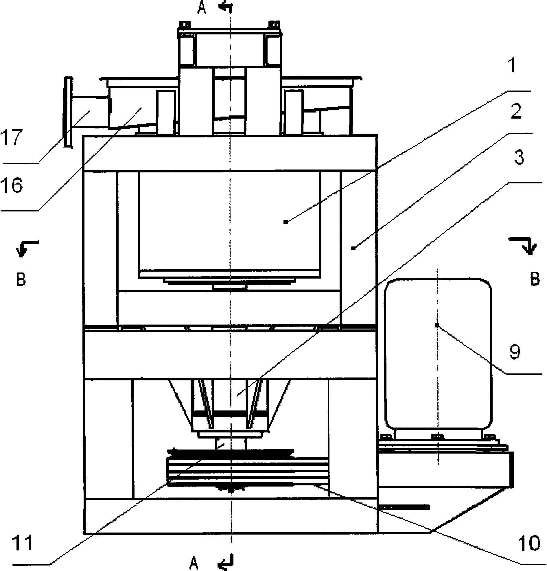 Vertical coaxial anticentripetal grinder