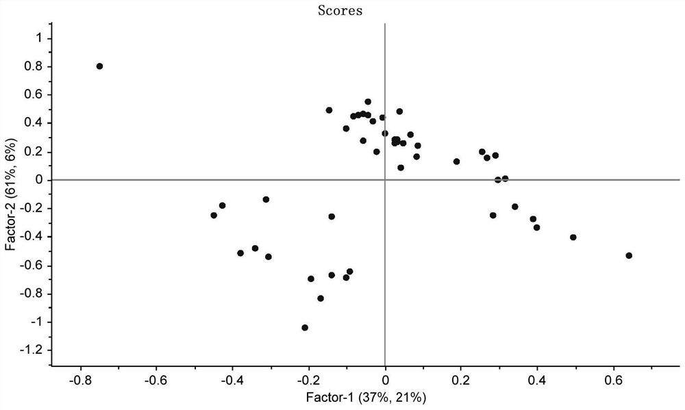 Method for differentiating Maotai-flavor liquor brewing processes based on partial least square method