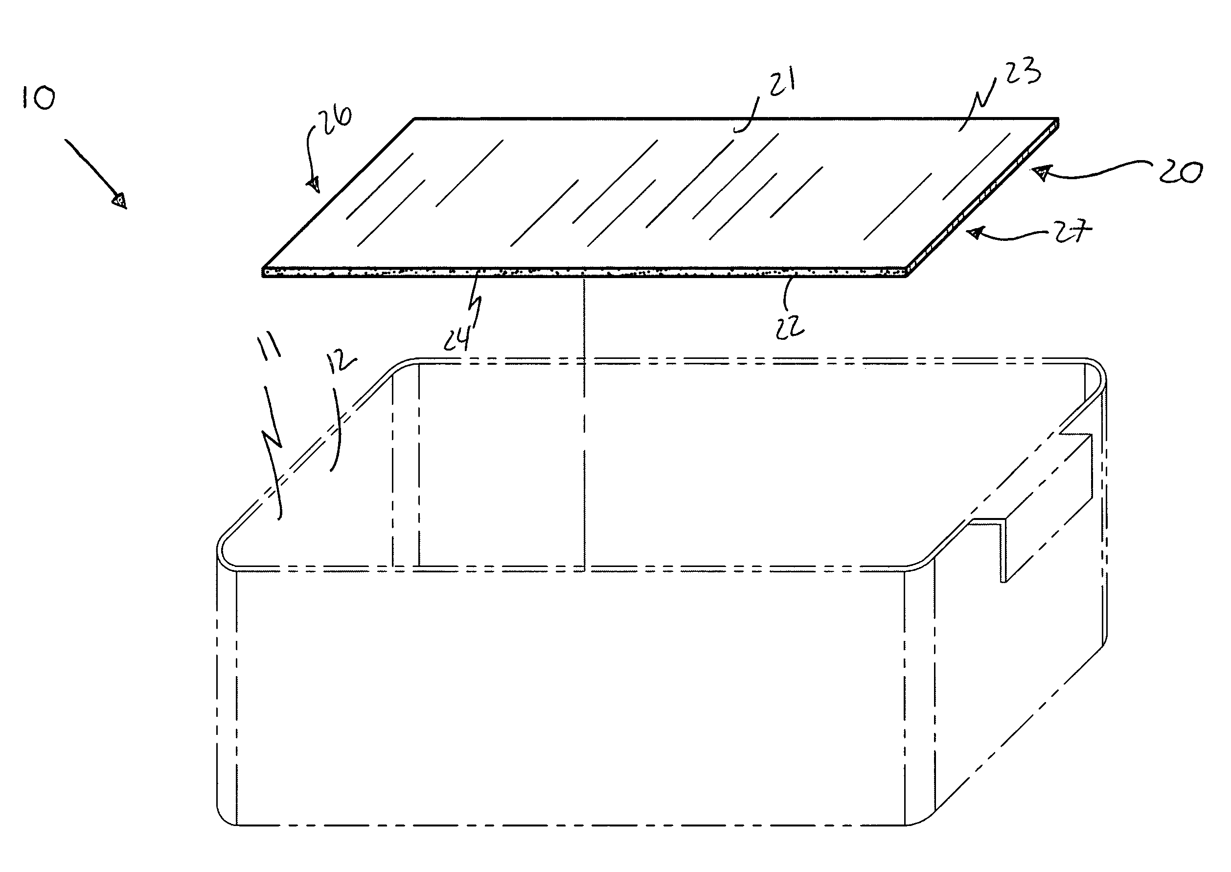 Disposable absorbent liner for use with refrigerator drawers and associated method