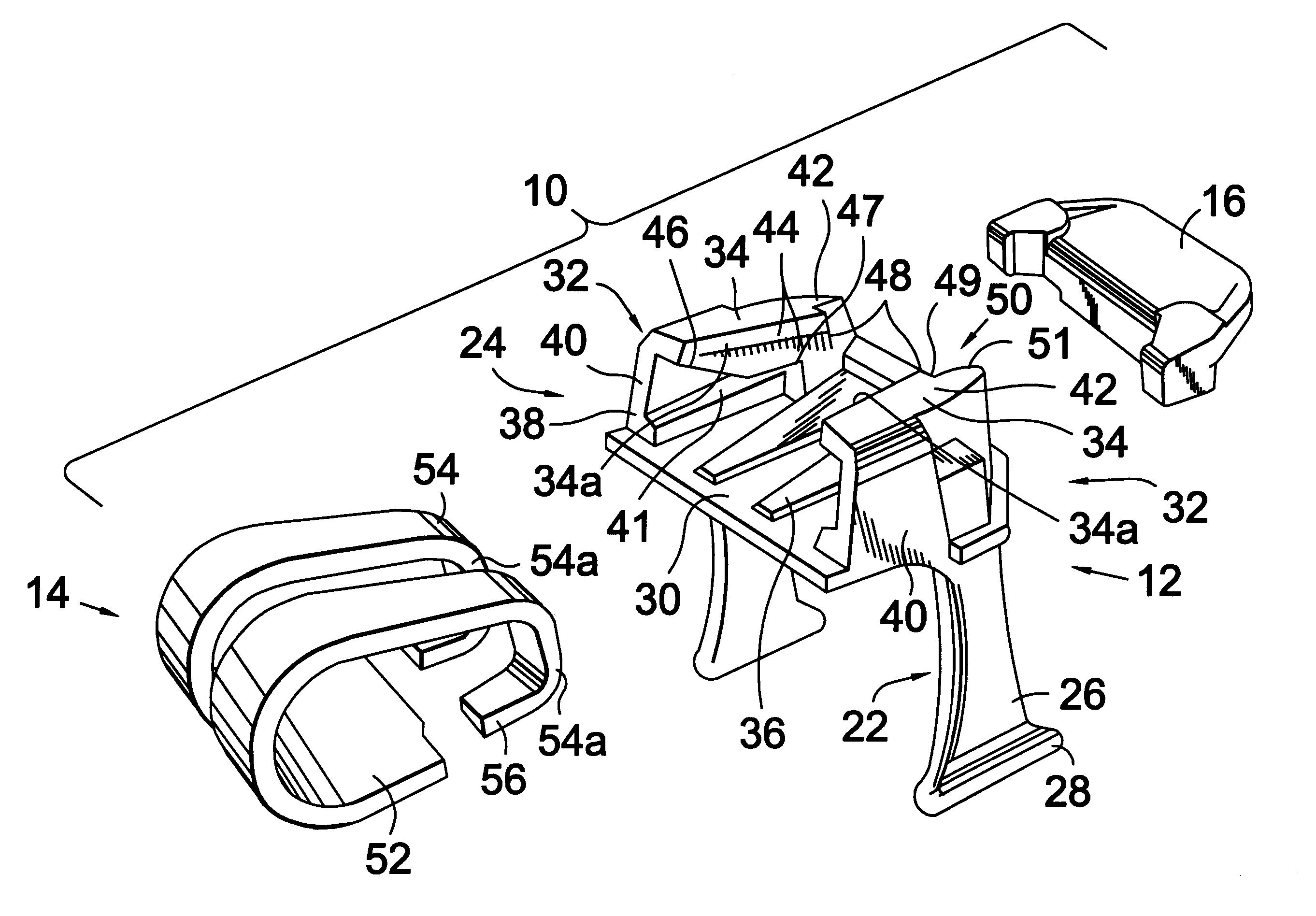 Rail fastening system constructed to allow pre-assembly of a rail clip and shoulder