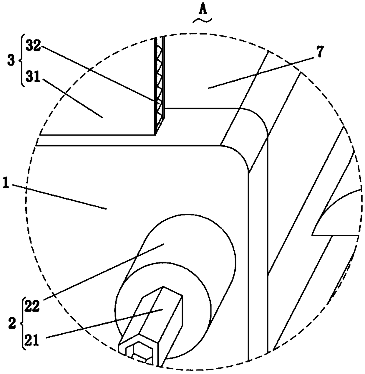 Automatic flaw detection device for cracks of bridge concrete barrier