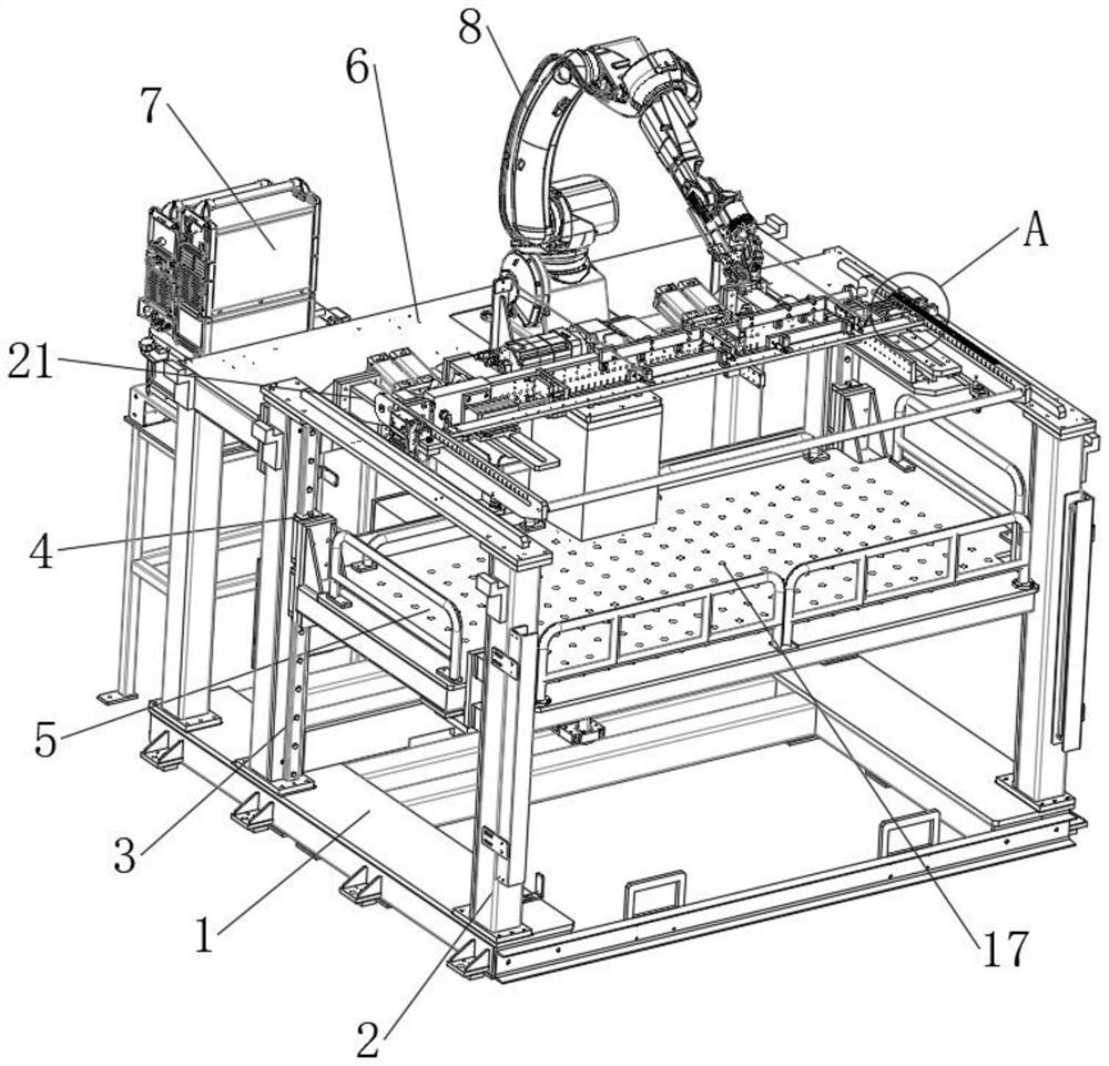 Automatic welding workstation for flexible capacitor box body