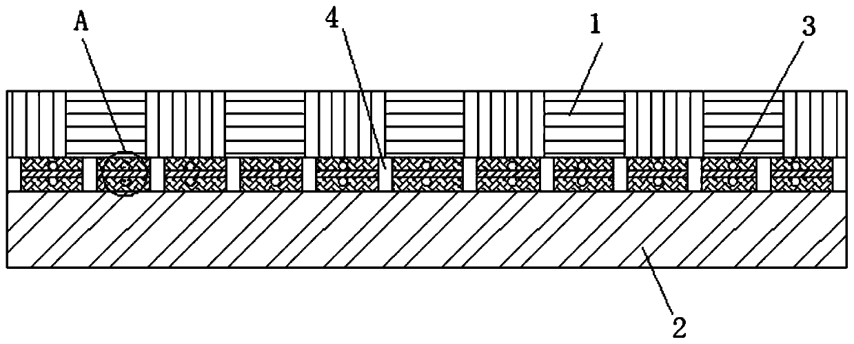 Spontaneous heating type floor for exercise room and pavement method of spontaneous heating type floor