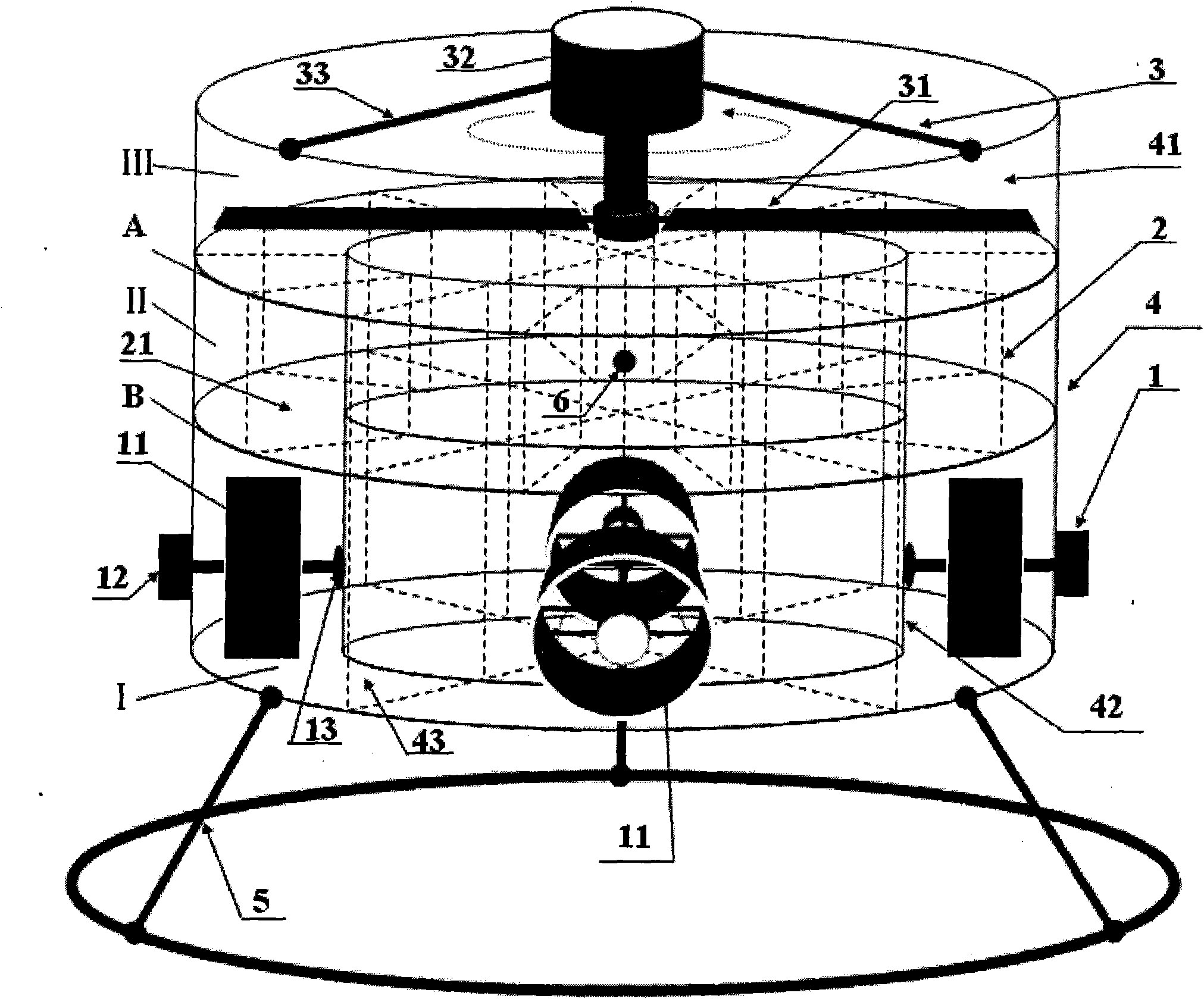 Duct single screw aircraft based on Magnus effect