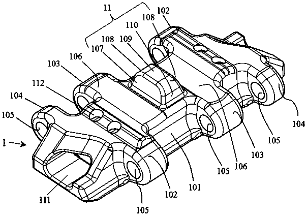 Caterpillar band system of movable heavy engineering machine and engineering vehicle