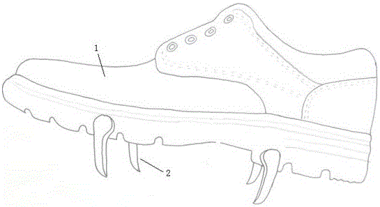 Steel pole and iron tower anti-slip climbing shoe