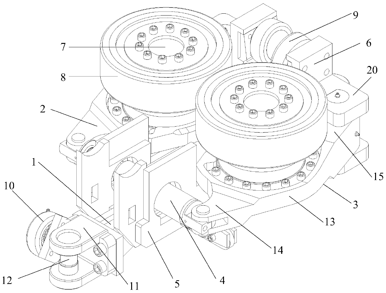 Driving device of monorail crane