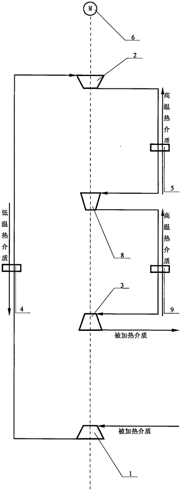 Open type both-way thermodynamic cycle and first-kind heat drive compression type heat pump